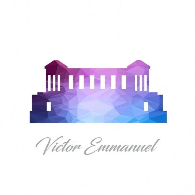 Vector Gratis victor emmanuel, poligonal