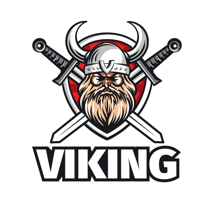 Vector Gratis viking  logo design template