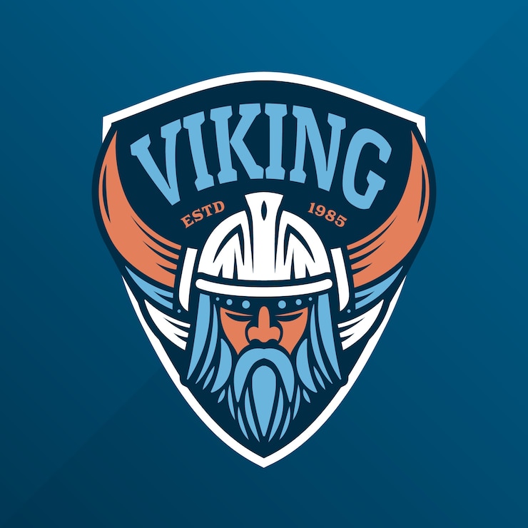 Vector Gratis viking  logo design template