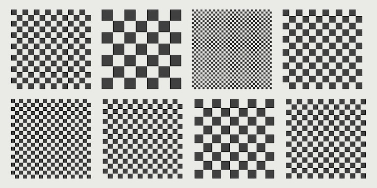 Vector Gratis vintage checkered seamless patterns funky textile prints