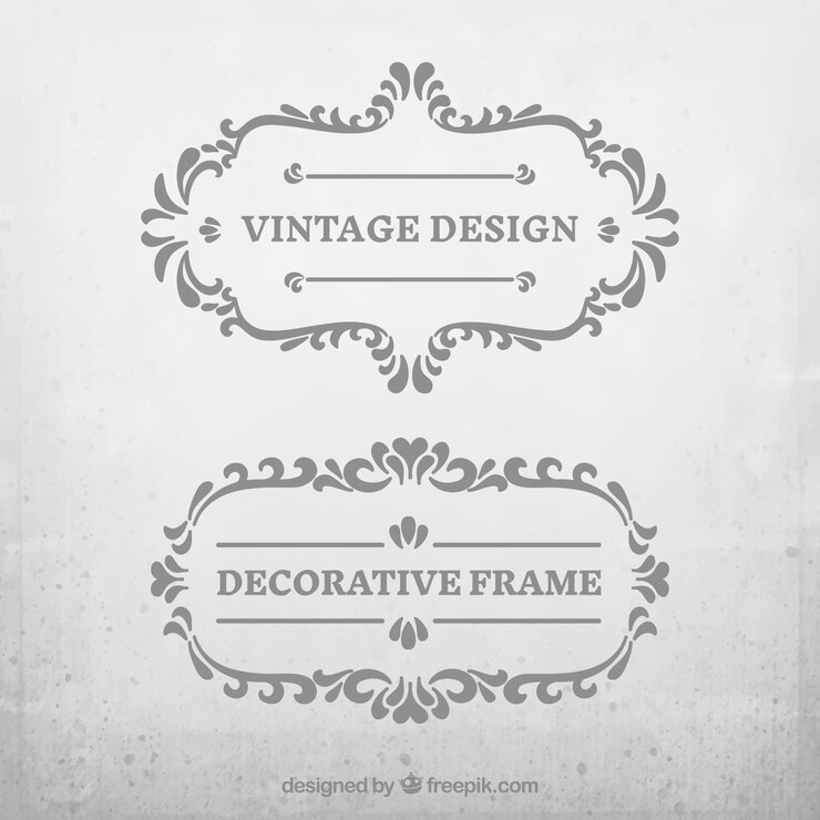 Vector Gratis vintage decorative frame pack