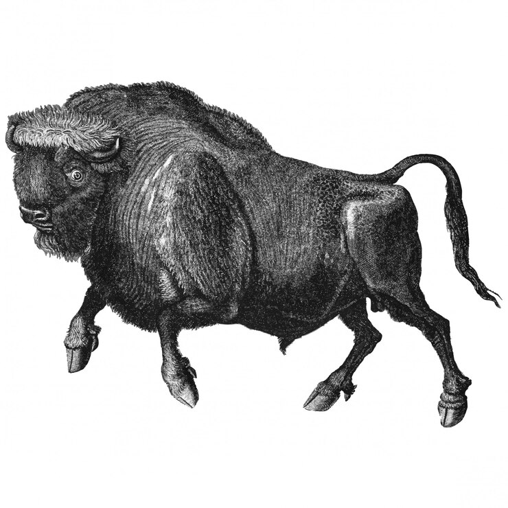 Vector Gratis vintage illustration of buffalo