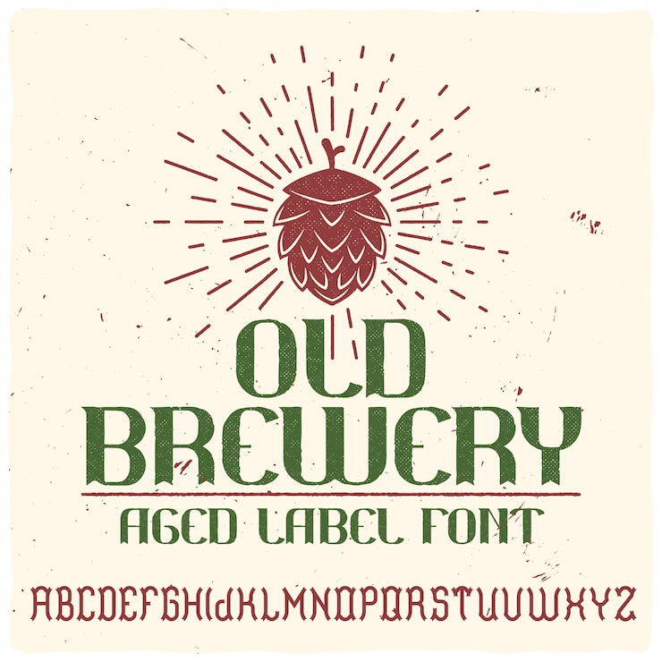 Vector Gratis vintage label typeface called "old brewery".