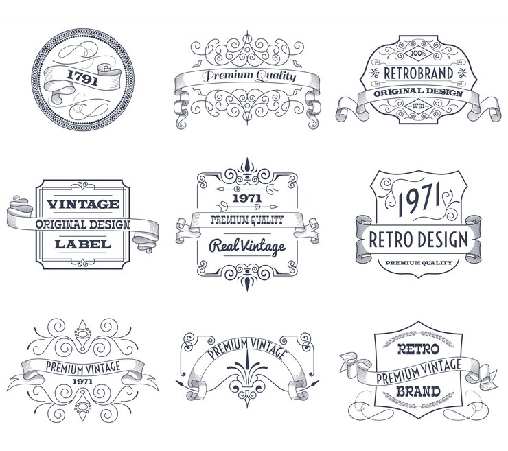 Vector Gratis vintage labels set