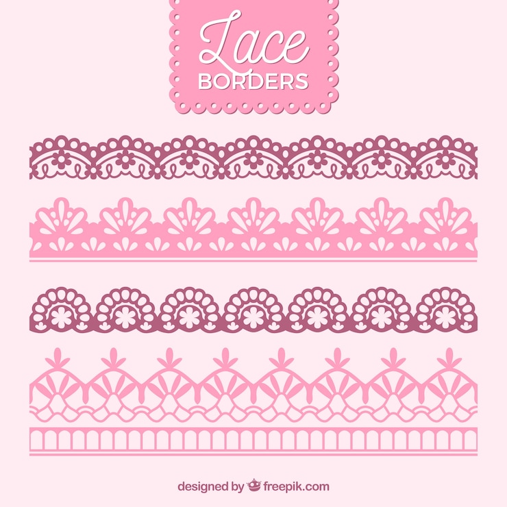 Vector Gratis vintage lace borders pack