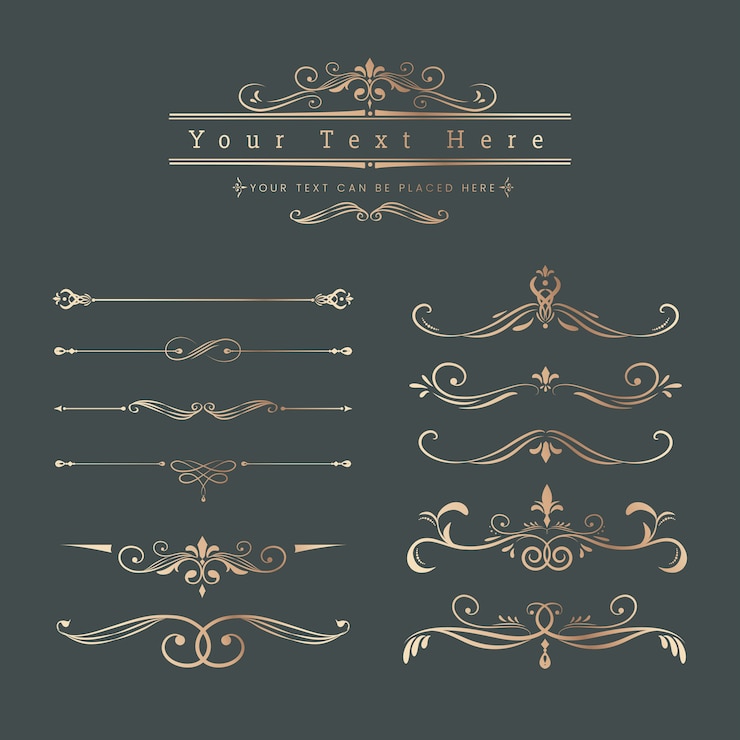 Vector Gratis vintage ornamental design elements