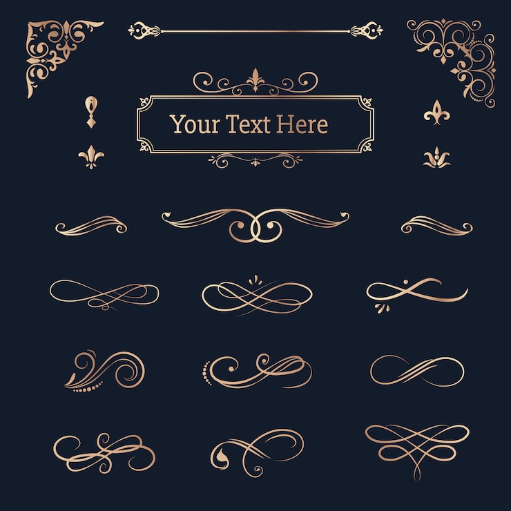 Vector Gratis vintage ornamental design elements