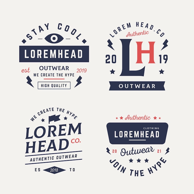 Vector Gratis vintage outwear badges collection