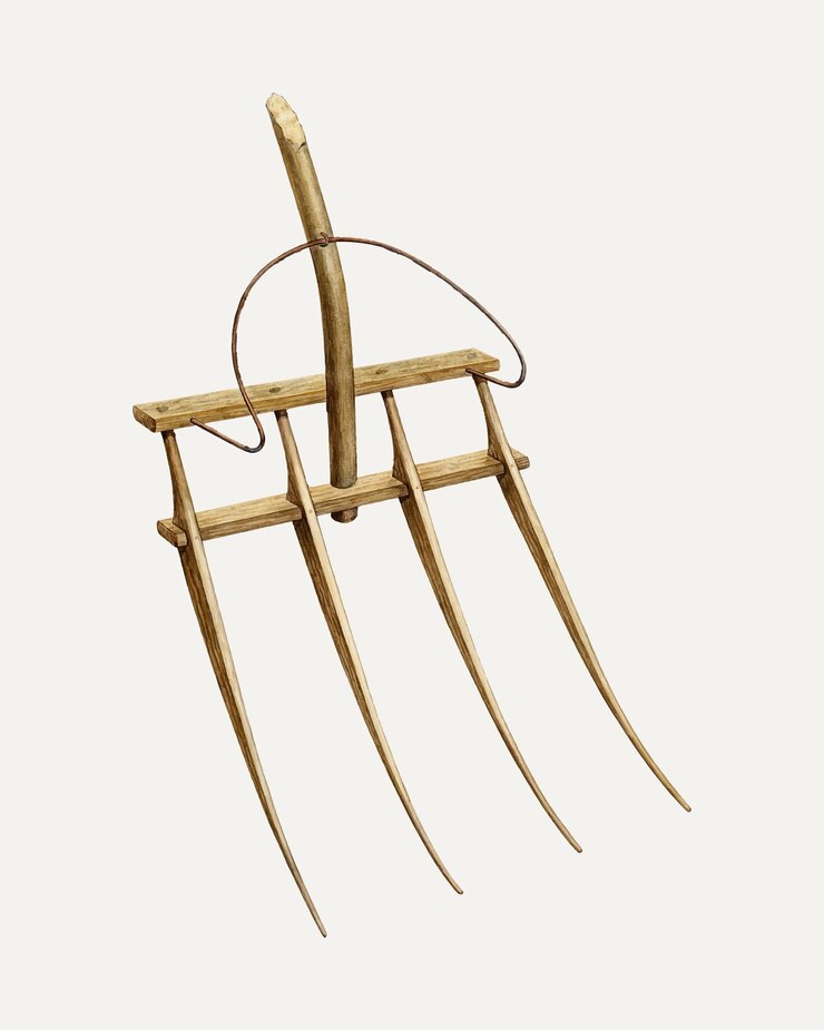 Vector Gratis vintage straw fork illustration vector, remixed from the artwork by archie thompson