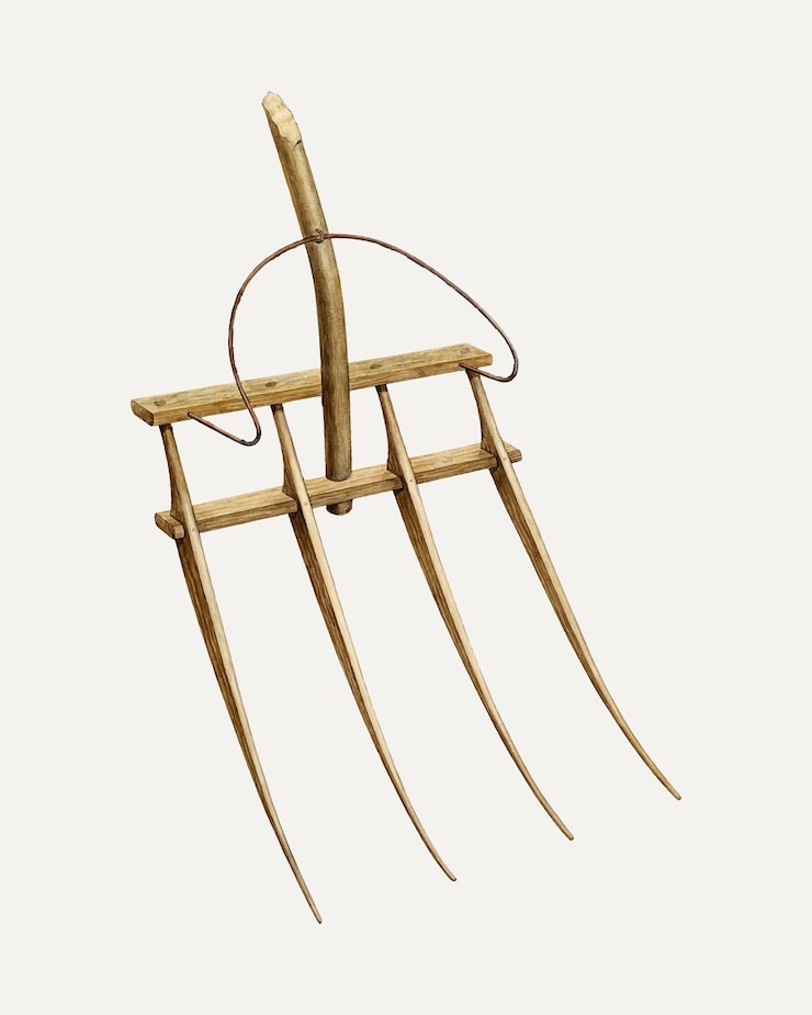 Vector Gratis vintage straw fork illustration vector, remixed from the artwork by archie thompson