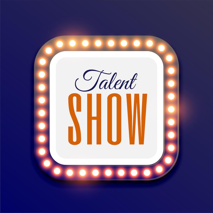 Vector Gratis vintage style theater lightbox frame for talent showtime