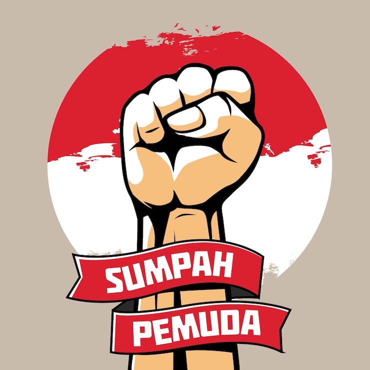 Vector Gratis vintage sumpah pemuda concept