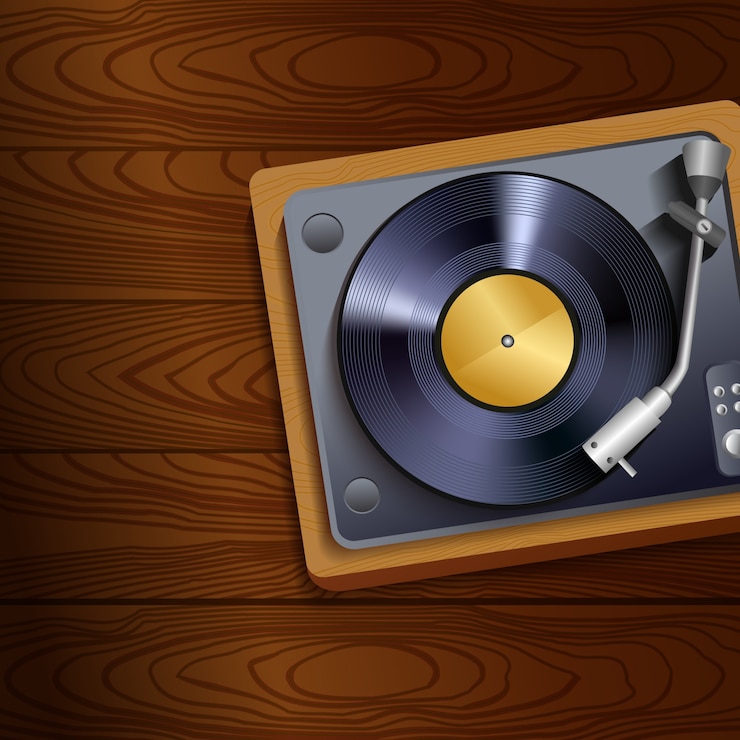 Vector Gratis vintage turntable
