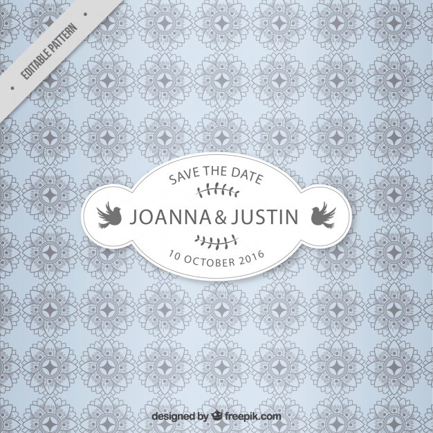Vector Gratis vintage wedding pattern
