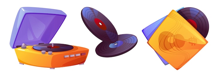 Vector Gratis vinyl music record listen vintage playlist player
