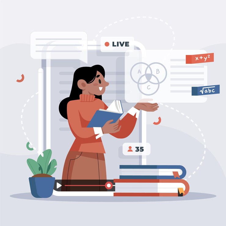 Vector Gratis vlogger pada ilustrasi media sosial