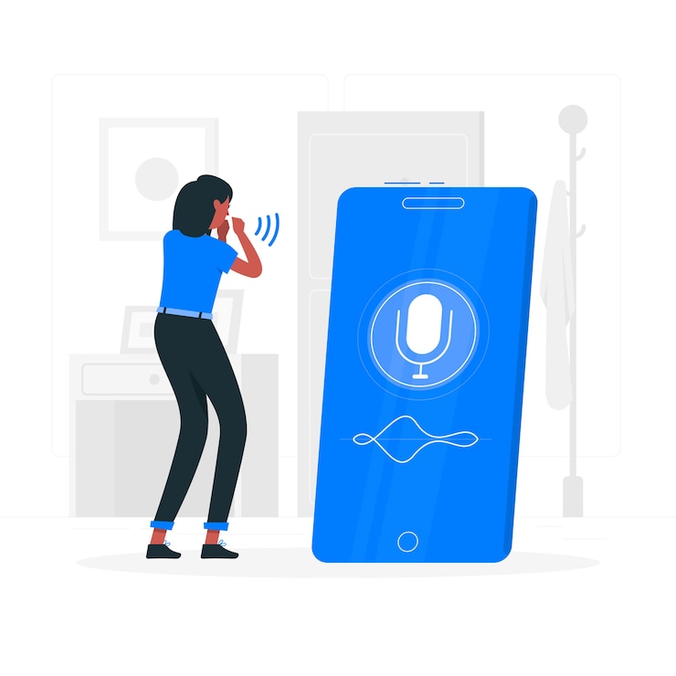 Vector Gratis voice control concept illustration