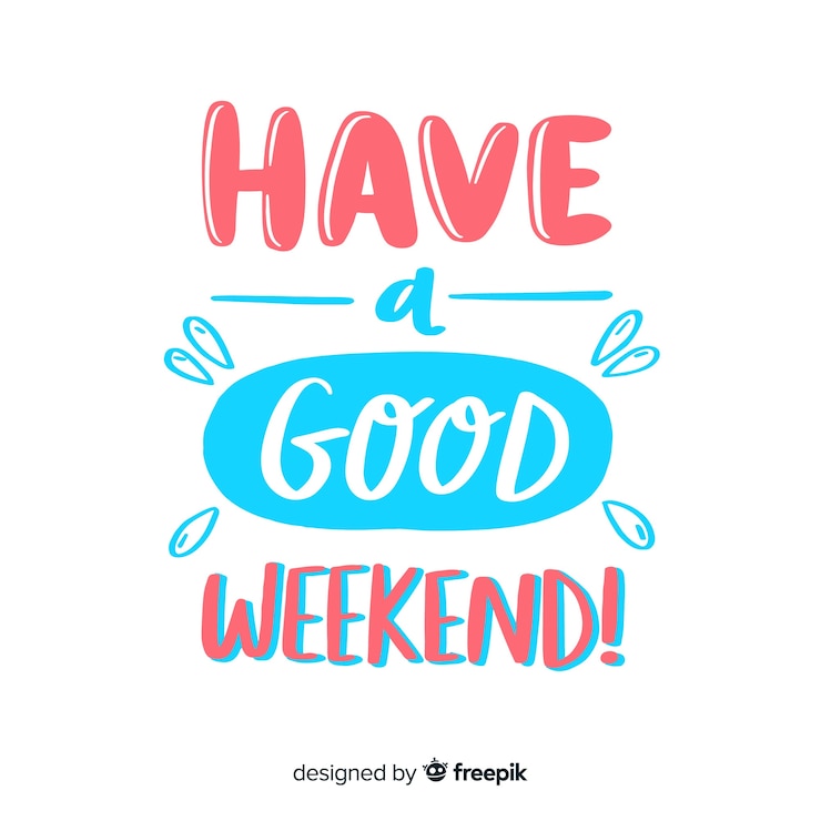 Vector Gratis volume typography weekend greeting