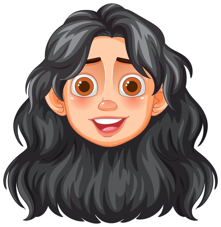 Vector Gratis wajah karakter kartun bahagia