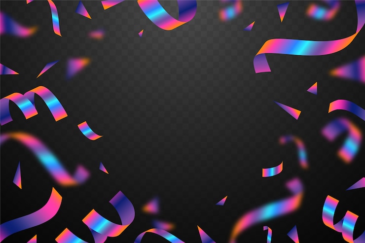 Vector Gratis wallpaper confetti realistis
