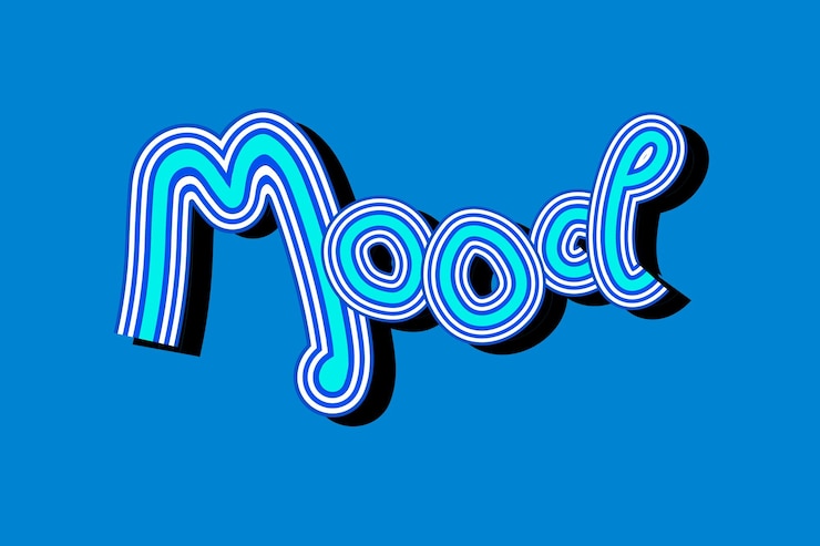 Vector Gratis wallpaper tipografi retro suasana biru