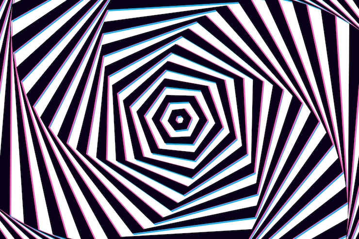 Vector Gratis wallpaper with psychedelic optical illusion