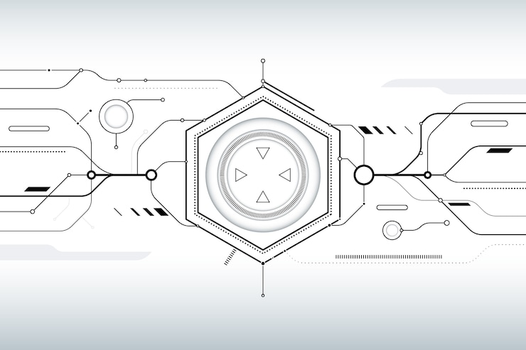 Vector Gratis wallpaper with white technology design