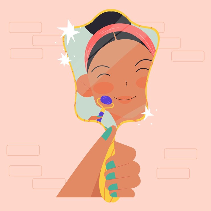 Vector Gratis wanita yang menggunakan roller jade diilustrasikan