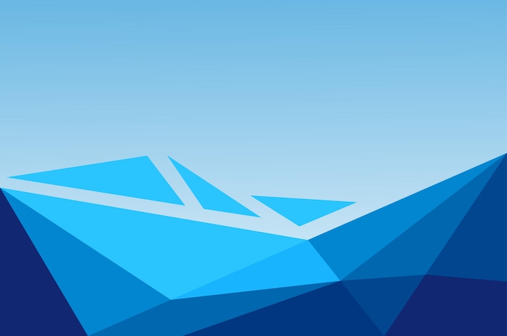 Vector Gratis warna biru latar belakang gelombang geometris