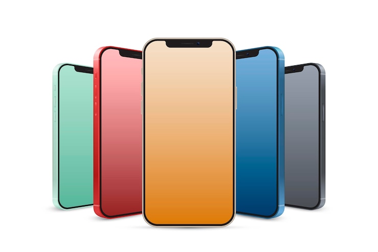 Vector Gratis warna resmi smartphone realistis