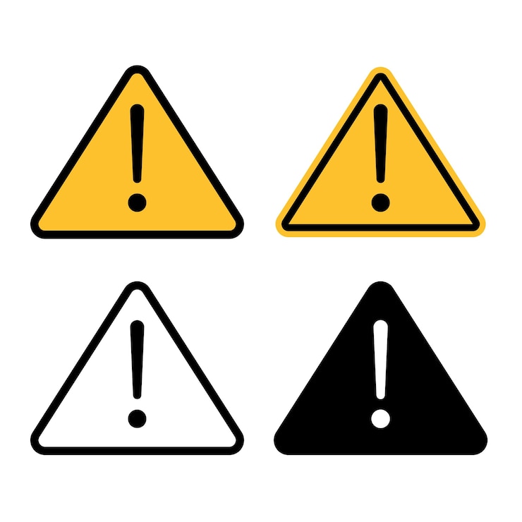 Vector Gratis warning sign four styles