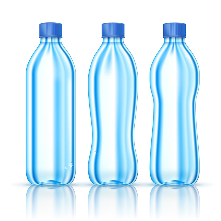 Vector Gratis water bottles isolated