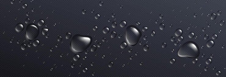 Vector Gratis water drops on transparent background