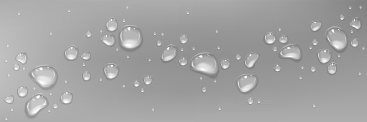 Vector Gratis water drops on wet surface