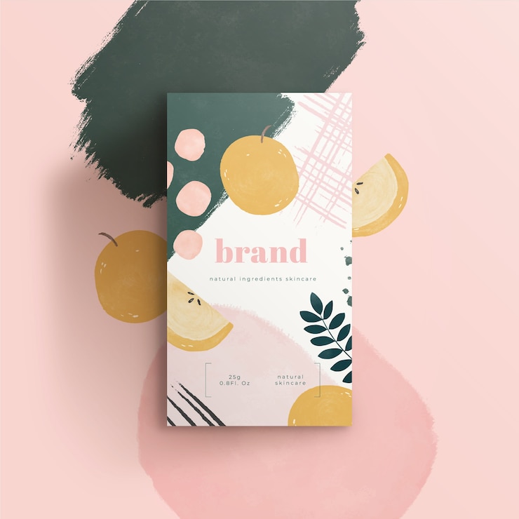 Vector Gratis watercolor cosmetic label design