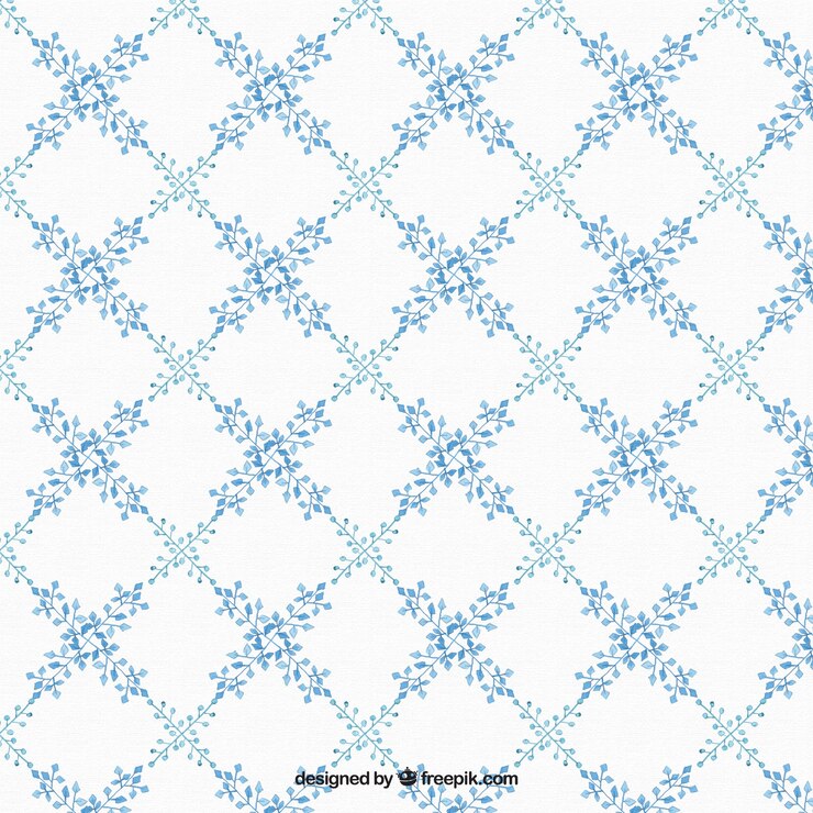 Vector Gratis watercolor floral lines pattern 