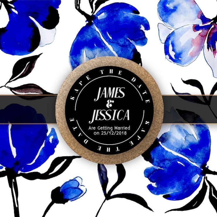 Vector Gratis watercolor floral wedding invitation card