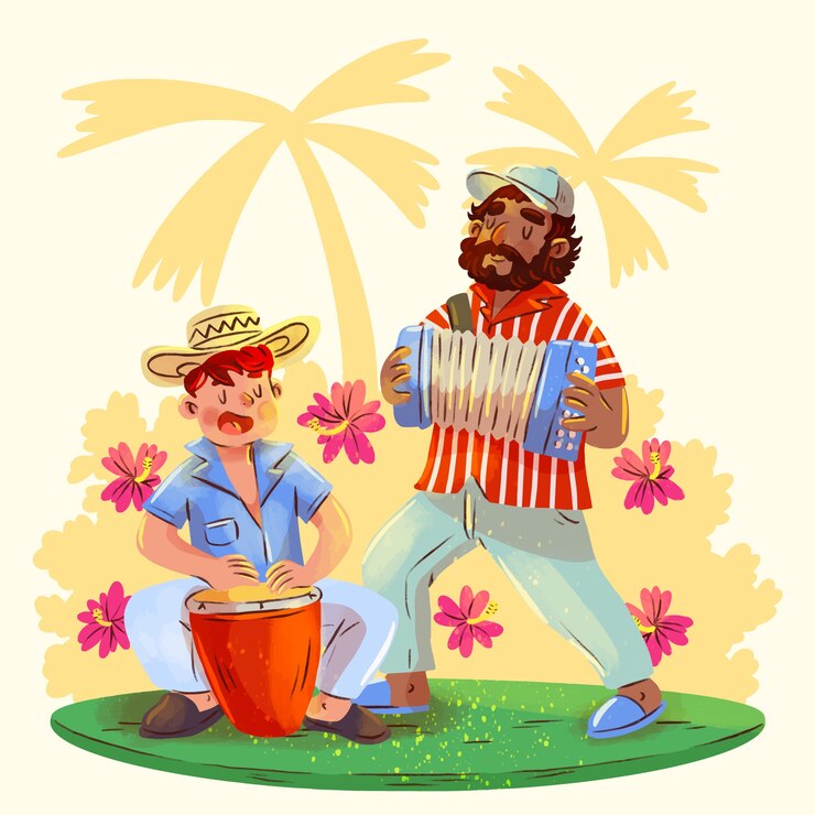 Vector Gratis watercolor latin america scene illustration