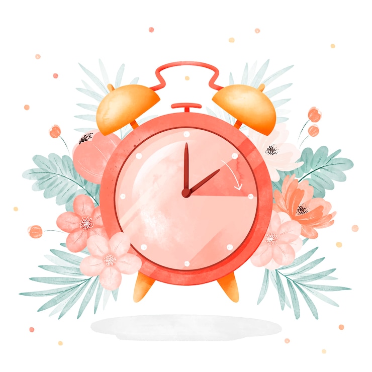 Vector Gratis watercolor spring forward illustration