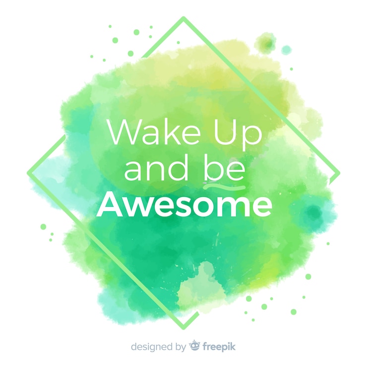 Vector Gratis watercolor stain background with quote