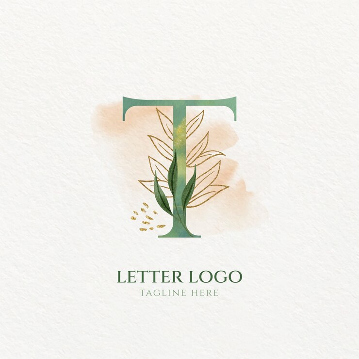 Vector Gratis watercolor t letter logo template