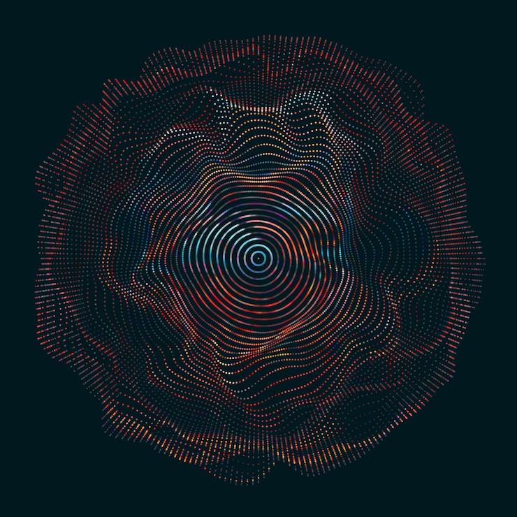 Vector Gratis wavy lines making a circle