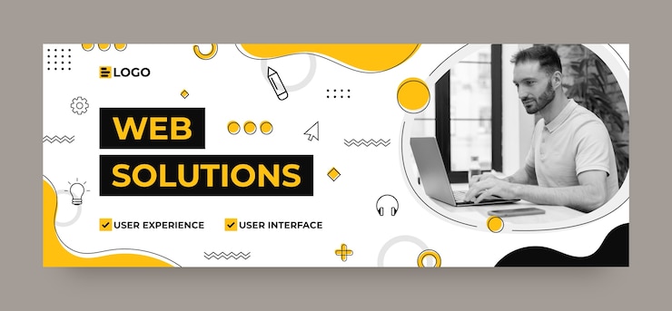 Vector Gratis web design job facebook cover template
