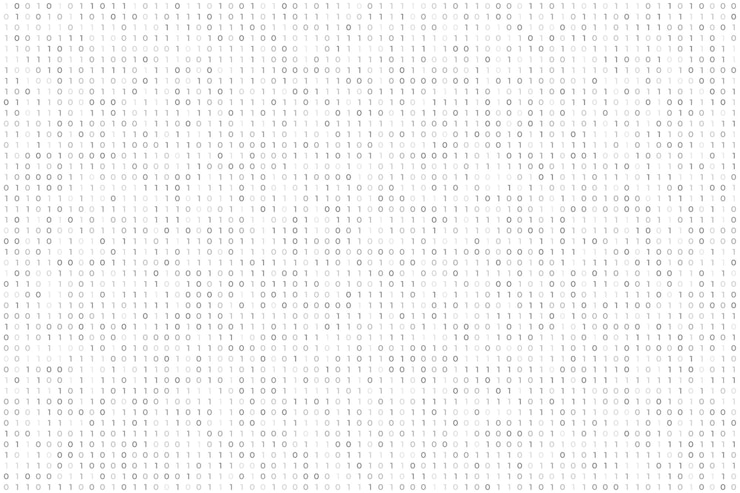 Vector Gratis web tech white background digital binary code programming language