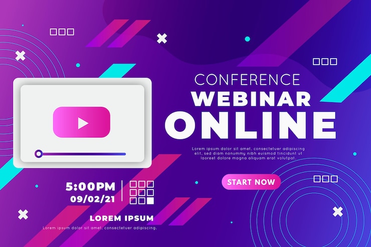 Vector Gratis webinar banner invitation