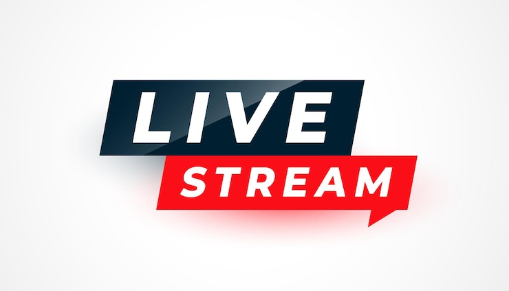 Vector Gratis webinar live stream or broadcast label design