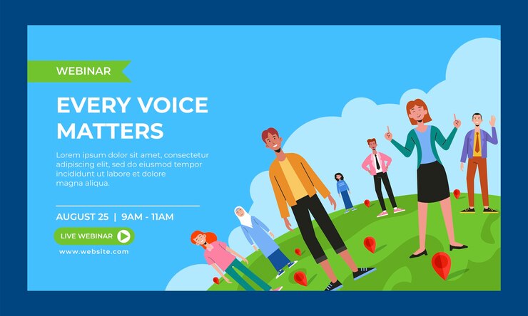 Vector Gratis webinar template for world population day awareness