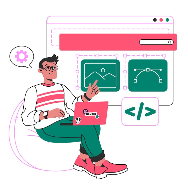 Vector Gratis website creator concept illustration