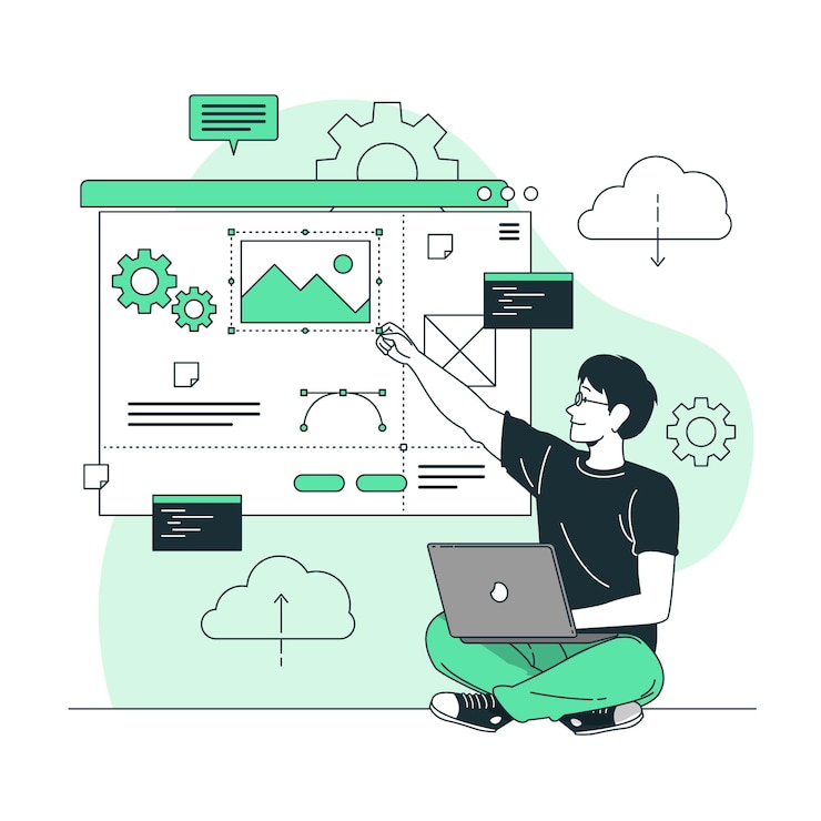 Vector Gratis website creator concept illustration