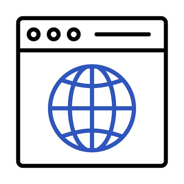 website outline with globe grid